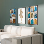 Indlæs billede til gallerivisning Tunesien Plakater | Oplev Tunesisk Kultur gennem Unikke Plakater: Tunesiske Døre, Koranvers og Landets Skatte i Kunstværker fra Tunesien - Plakater til dit Hjem