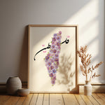 Indlæs billede til gallerivisning Palestine Plakat | Purple Roser Plakat | Lilla Blomster plakat