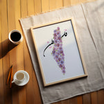 Indlæs billede til gallerivisning Palestine Plakat | Purple Roser Plakat | Lilla Blomster plakat