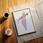 Indlæs billede til gallerivisning Palestine Plakat | Pink Roser Plakat | Lyserød Blomster plakat