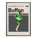 Indlæs billede til gallerivisning Fodbold plakat | Fodbold plakater | Gianluigi Buffon Fodbold Plakat | Italiensk Målmandslegende | Plakaty.dk