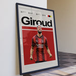 Indlæs billede til gallerivisning Fodbold plakat | Fodbold plakater | Olivier Giroud Fodbold Plakat | Fransk Angrebshelt, Målmandens Mareridt | Plakaty.dk