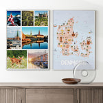 Indlæs billede til gallerivisning 2x Land & By Plakater - Oplev Danmark og udforsk landets unikke seværdigheder -Tivoli, Nyhavn, Frederiksborg Slot, Møns Klint, Legoland, Christiansborg Slot, Dyrehaven, Vikingeskibsmuseet | Danmark Plakater | Seværdigheder | Udforsk Charmerende Poster Land | By