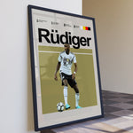 Indlæs billede til gallerivisning Fodbold plakat | Fodbold plakater | Antonio Rudiger Fodbold Plakat | Tysk Forsvarsstyrke, Urokkelig Lidenskab | Plakaty.dk