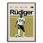 Indlæs billede til gallerivisning Fodbold plakat | Fodbold plakater | Antonio Rudiger Fodbold Plakat | Tysk Forsvarsstyrke, Urokkelig Lidenskab | Plakaty.dk