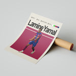 Indlæs billede til gallerivisning Fodbold plakat | Fodbold plakater | Lamine Yamal Fodbold Plakat | Inspirerende for Fremtidens Fans | Plakaty.dk