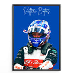 Indlæs billede til gallerivisning Valtteri Bottas F1 Plakat | Racingmestre | Formel 1 Baner | Dynamisk Motorsport Kunst | Plakaty.dk
