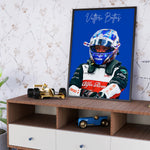 Indlæs billede til gallerivisning Valtteri Bottas F1 Plakat | Racingmestre | Formel 1 Baner | Dynamisk Motorsport Kunst | Plakaty.dk