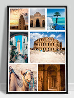 Indlæs billede til gallerivisning Tunesien Plakater | Oplev Tunesisk Kultur gennem Unikke Plakater: Tunesiske Døre, Koranvers og Landets Skatte i Kunstværker fra Tunesien - Plakater til dit Hjem