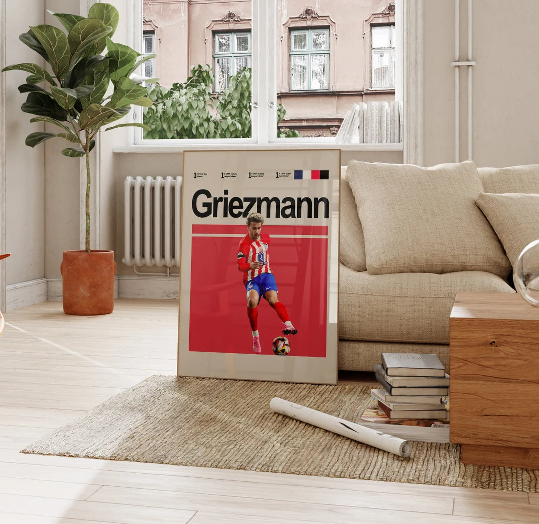 Fodbold plakat | Fodbold plakater | Antoine Griezmann Fodboldplakat | Perfekt til Den Ægte Fodbold Fan | Plakaty.dk