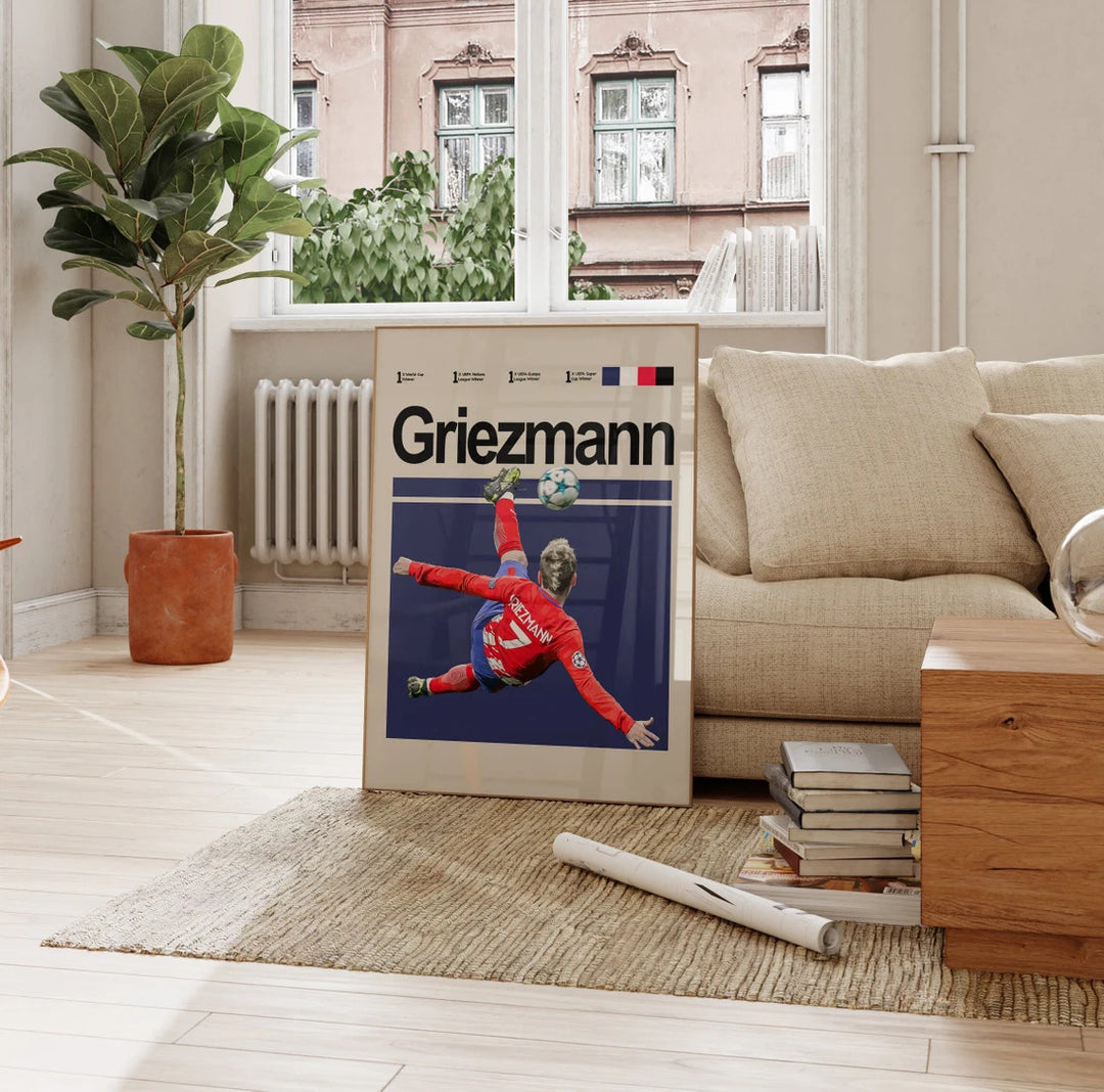 Fodbold plakat | Fodbold plakater | Antoine Griezmann Fodboldplakat | Perfekt til Den Ægte Fodbold Fan | Plakaty.dk