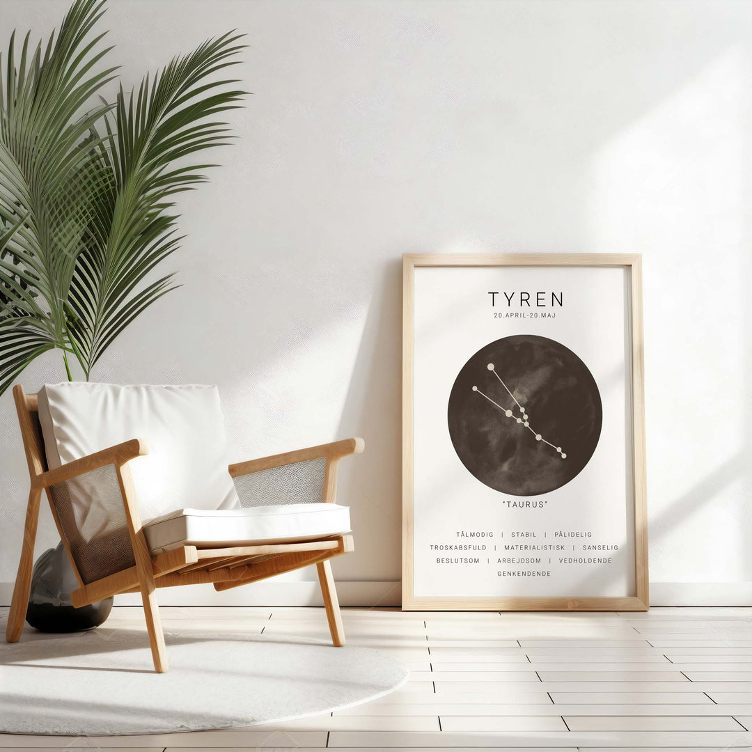 Tyren Stjernetegn Plakat | Brun