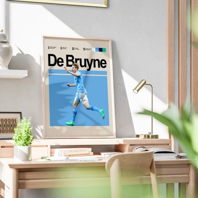 Fodbold plakat | Fodbold plakater | Kevin De Bruyne Fodboldplakat | Perfekt til Den Ægte Fodbold Fan | Plakaty.dk