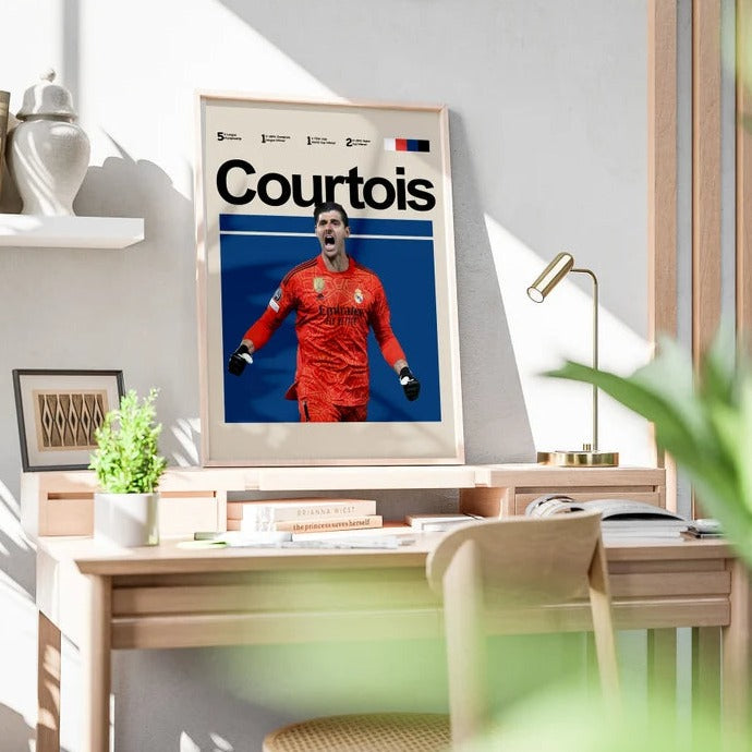 Fodbold plakat | Fodbold plakater | Thibaut Courtois Fodboldplakat | Perfekt til Den Ægte Fodbold Fan | Plakaty.dk