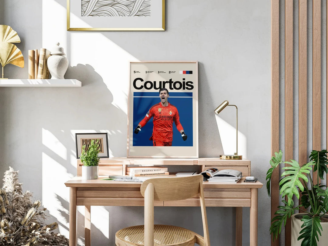 Fodbold plakat | Fodbold plakater | Thibaut Courtois Fodboldplakat | Perfekt til Den Ægte Fodbold Fan | Plakaty.dk