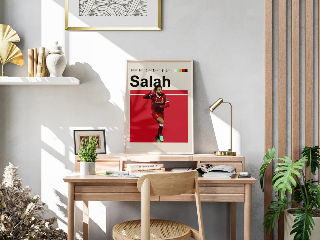 Fodbold plakat | Fodbold plakater | Mohamed Salah Fodboldplakat | Perfekt til Den Ægte Fodbold Fan | Plakaty.dk