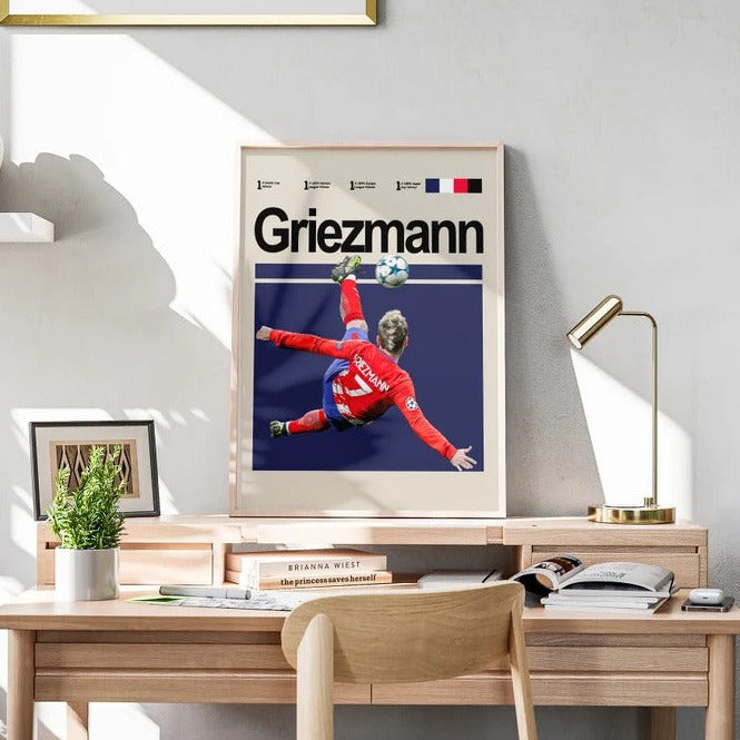 Fodbold plakat | Fodbold plakater | Antoine Griezmann Fodboldplakat | Perfekt til Den Ægte Fodbold Fan | Plakaty.dk