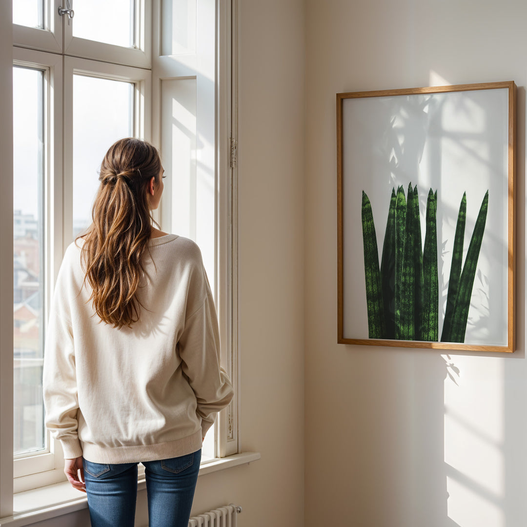 Plakater med Plantemotiver | Stilfulde designs til stue og kontor | Plakat med grønne planter, botanisk kunst og naturplanter, ideel til at tilføje et organisk og livligt præg til dit hjem.