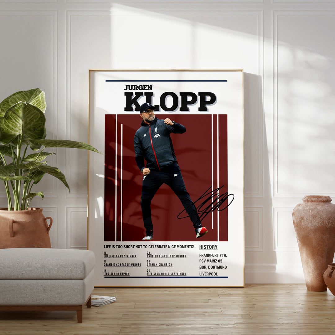 Fodbold plakat | Fodbold plakater | Jürgen Klopp Fodbold Plakat | Ideel til Passionerede Fans | Plakaty.dk