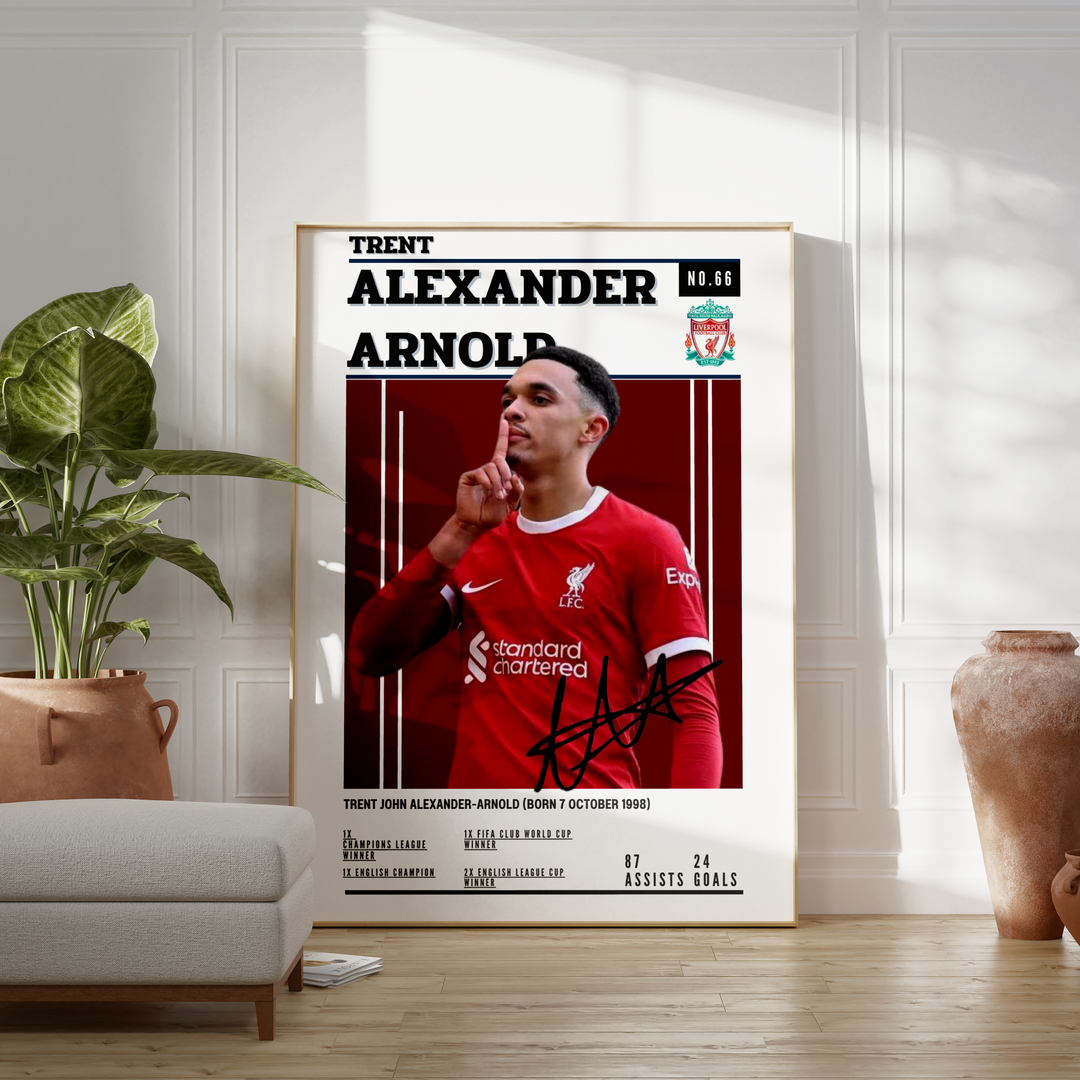 Fodbold plakat | Fodbold plakater | Trent Alexander-Arnold Fodbold Spiller Plakat | Ideel til Passionerede Fans | Plakaty.dk