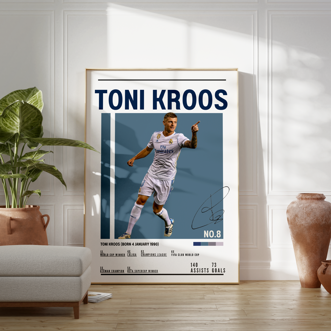 Fodbold plakat | Fodbold plakater | Toni Kroos Fodbold Plakat | Perfekt til Passionerede Fans | Plakaty.dk