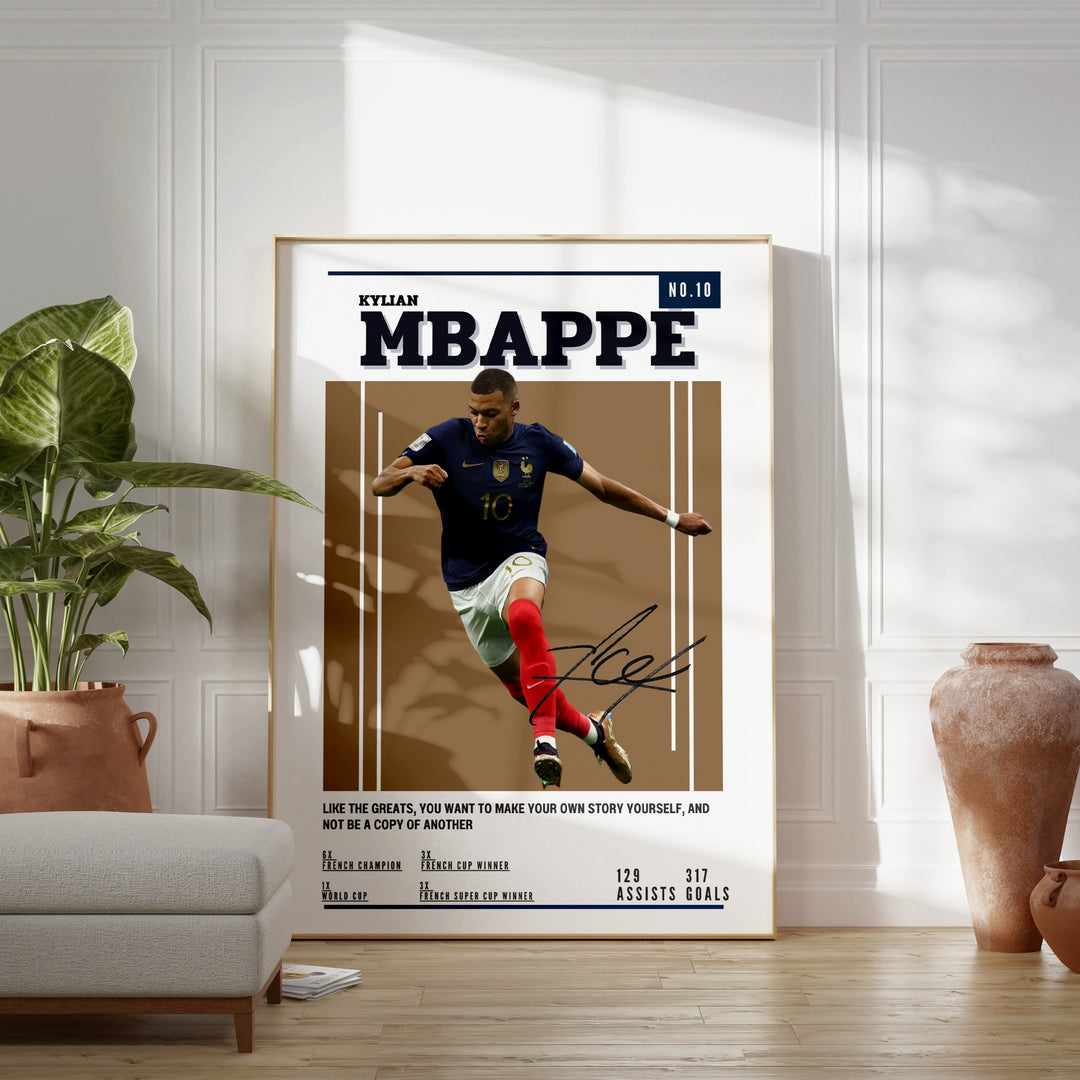 Fodbold plakat | Fodbold plakater | Kylian Mbappé Fodbold Plakat | Til Eksklusive Fans | Plakaty.dk