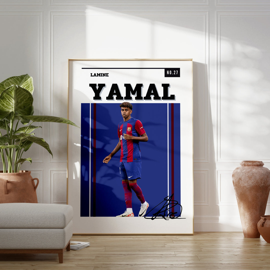 Fodbold plakat | Fodbold plakater | Lamine Yamal Fodbold Plakat | Inspirerende for Fremtidens Fans | Plakaty.dk