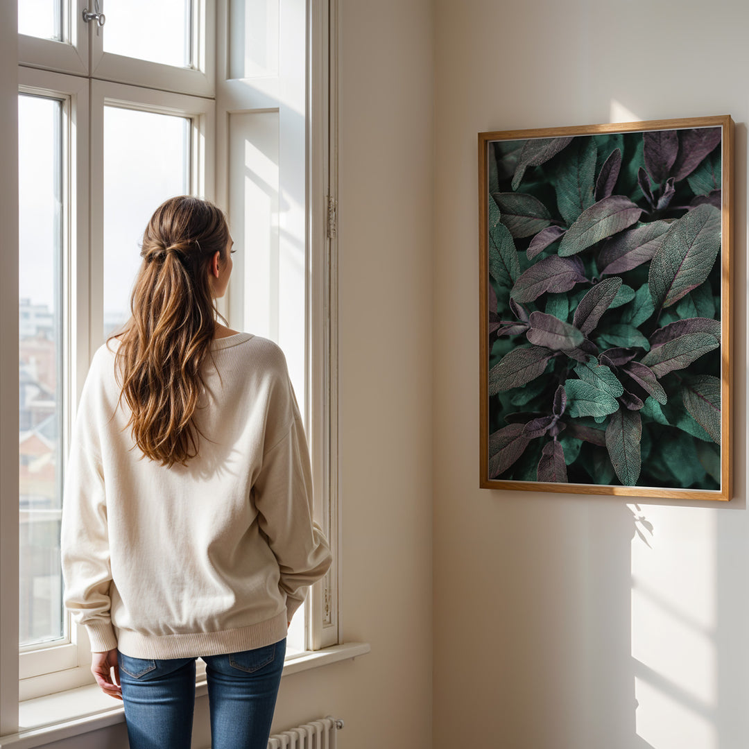 Naturens Elegance | Plakater med detaljerede planteillustrationer | Plakat med grønne planter, botanisk kunst og naturplanter, ideel til at tilføje et organisk og livligt præg til dit hjem.