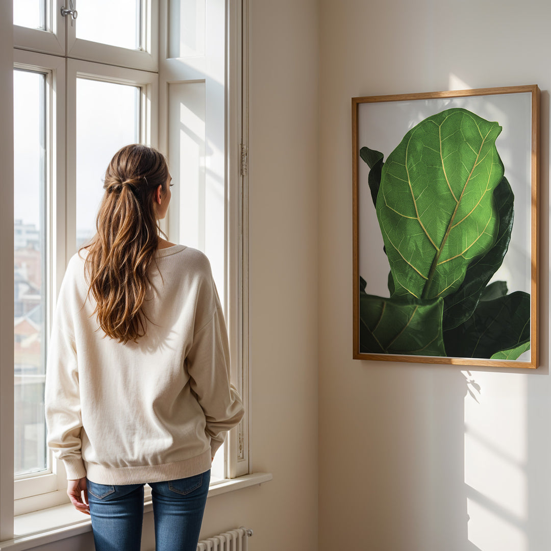 Grøn Vægkunst | Realistiske plante plakater til indretning | Plakat med grønne planter, botanisk kunst og naturplanter, ideel til at tilføje et organisk og livligt præg til dit hjem.