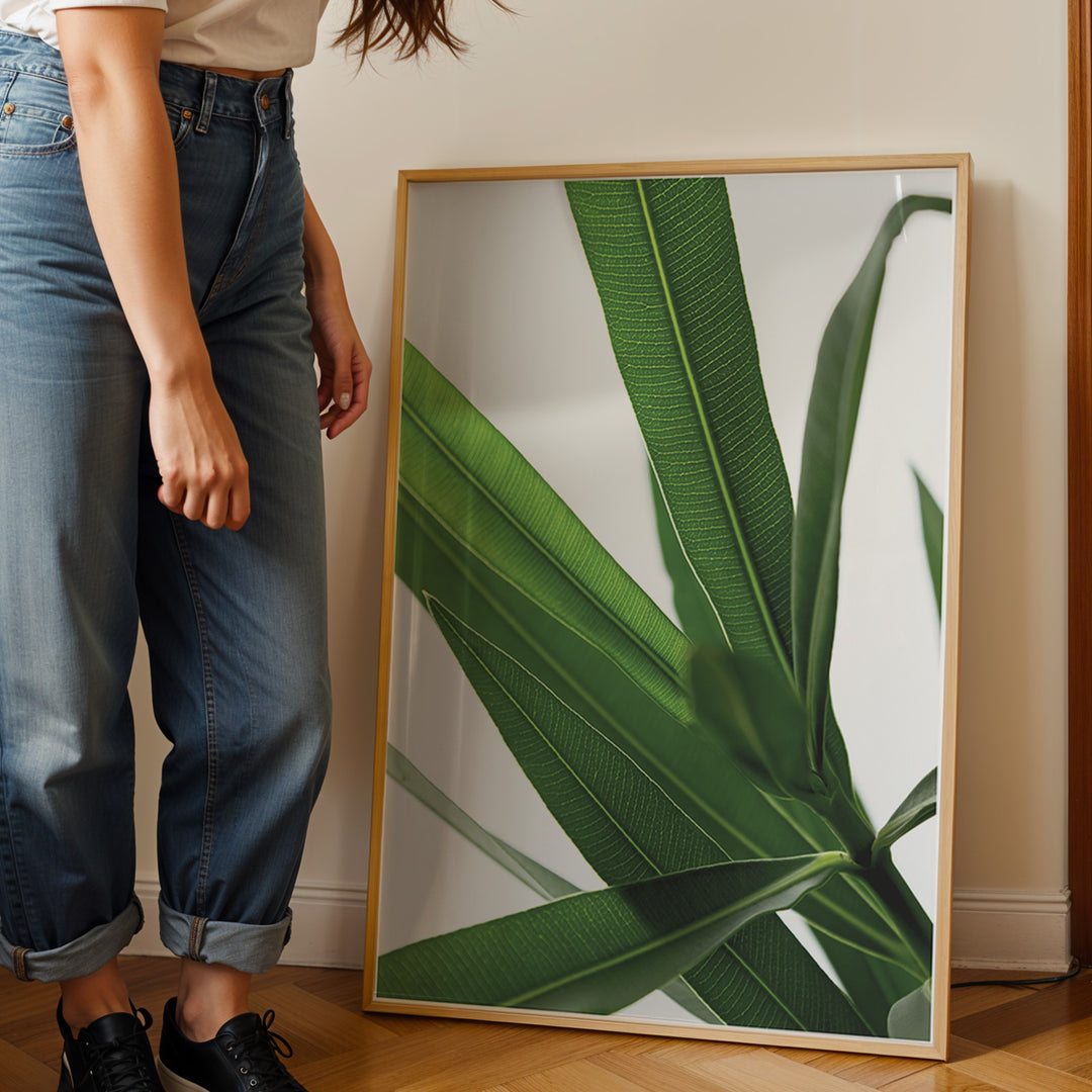 Plantemotiver | Unikke plante illustrationer print til dit hjem | Plakat med grønne planter, botanisk kunst og naturplanter, ideel til at tilføje et organisk og livligt præg til dit hjem.