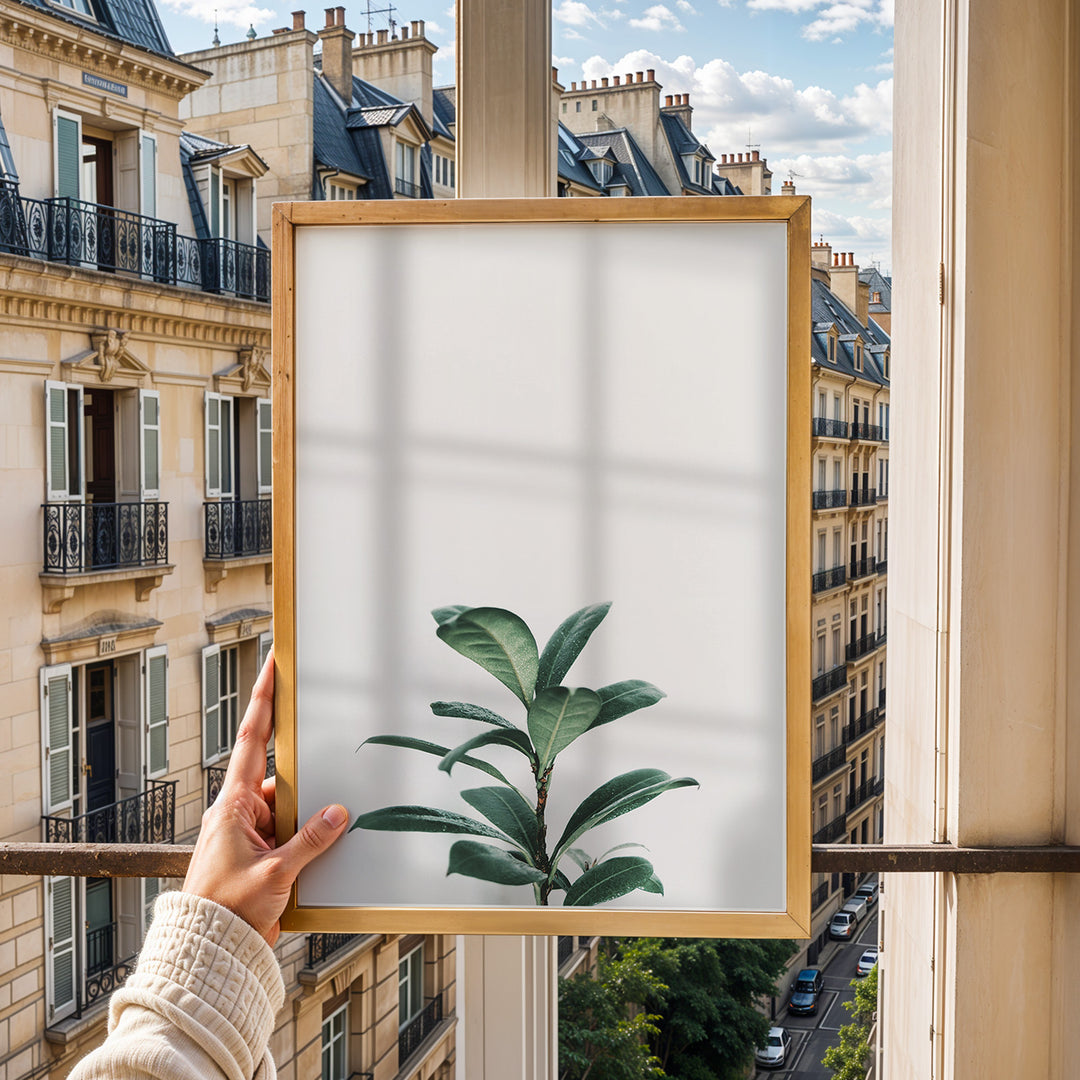 Grønne Vækster | Forfrisk din indretning med naturens skønhed | Plakat med grønne planter, botanisk kunst og naturplanter, ideel til at tilføje et organisk og livligt præg til dit hjem.