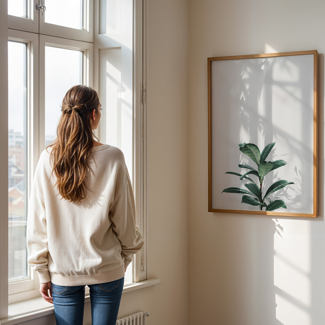 Grønne Vækster | Forfrisk din indretning med naturens skønhed | Plakat med grønne planter, botanisk kunst og naturplanter, ideel til at tilføje et organisk og livligt præg til dit hjem.