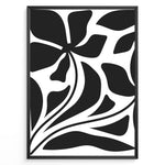 Indlæs billede til gallerivisning Flow Botanica Plakat | Matisse Poster | Organisk blomstermotiv i sort-hvid
