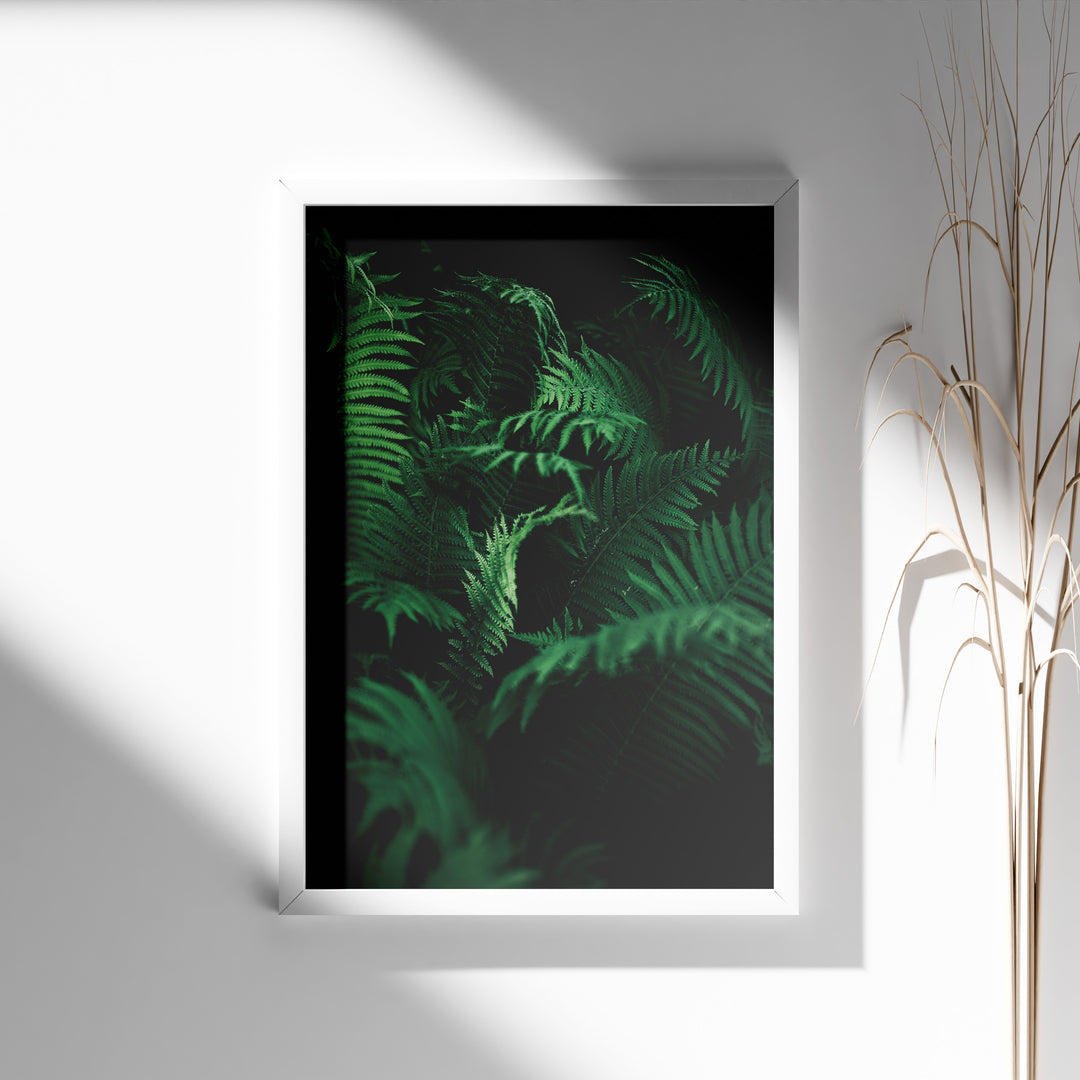 Blomster og Blade | Realistiske motiver til dit hjem | Plakat med grønne planter, botanisk kunst og naturplanter, ideel til at tilføje et organisk og livligt præg til dit hjem.