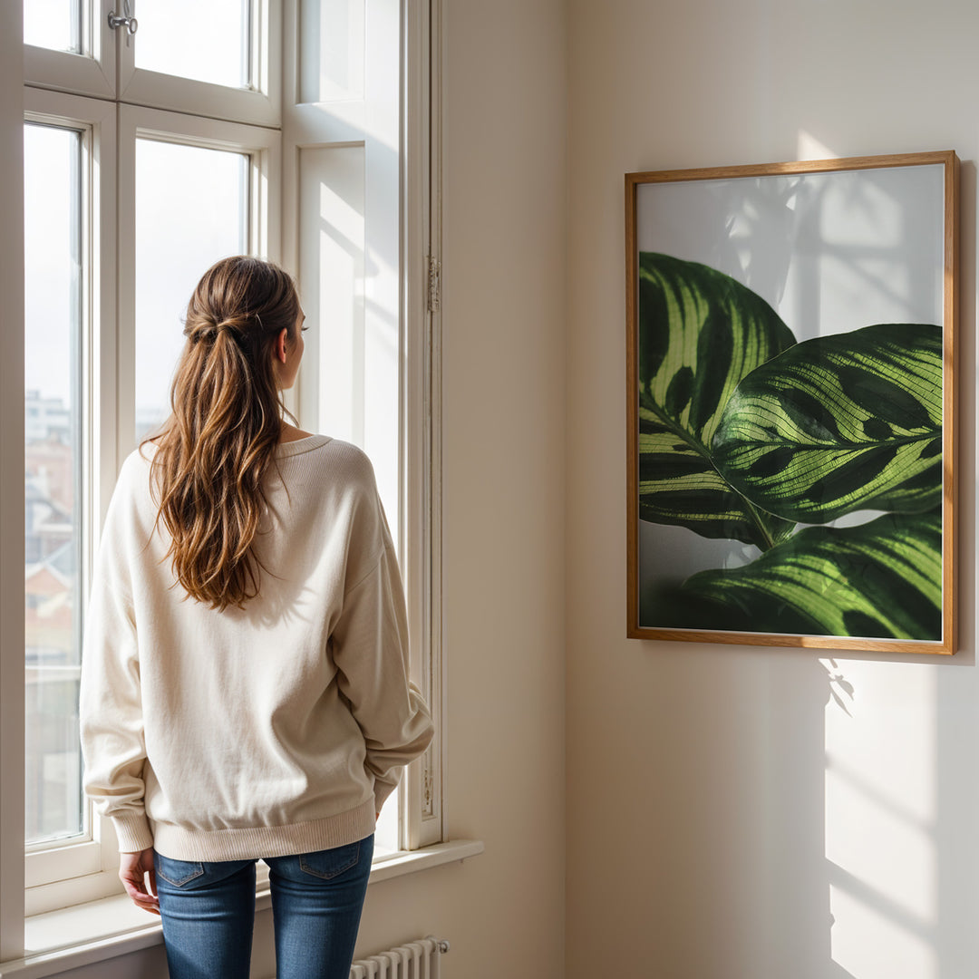 Flora og Fauna | Elegant vægdekoration til boligen | Plakat med grønne planter, botanisk kunst og naturplanter, ideel til at tilføje et organisk og livligt præg til dit hjem.