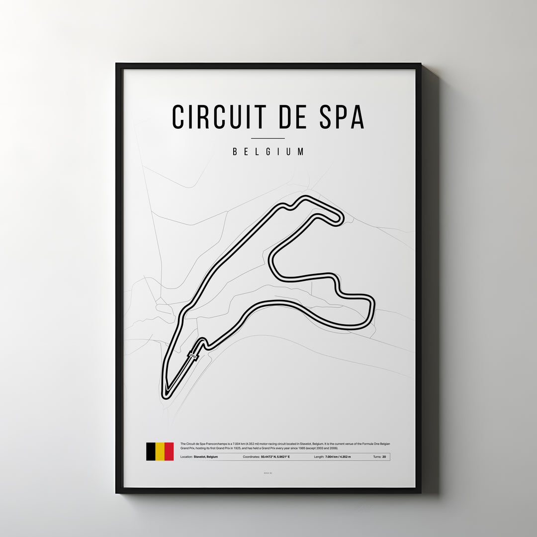 Belgium Formula 1 Plakat | Spa's Ardennes Rollercoaster