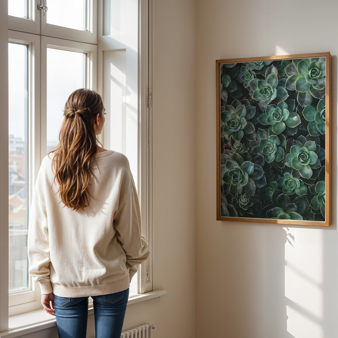 Flora Illustreret | Smukke plakater til kontor og hjem | Plakat med grønne planter, botanisk kunst og naturplanter, ideel til at tilføje et organisk og livligt præg til dit hjem.