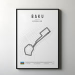 Indlæs billede til gallerivisning Azerbaijan Formula 1 Plakat | Caspian Thrill i Baku&#39;s Gader
