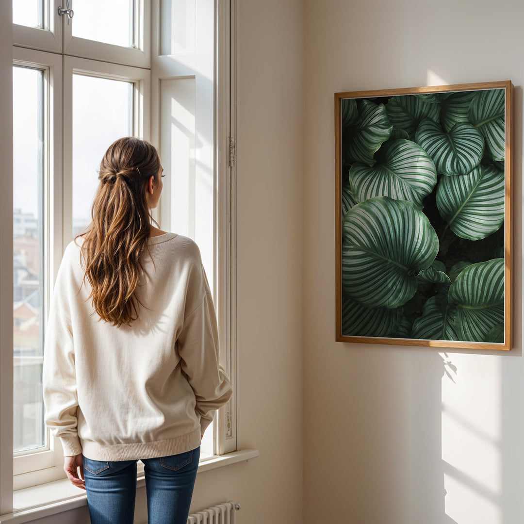 Bladkunst | Dekorér din bolig med naturlige elementer | Plakat med grønne planter, botanisk kunst og naturplanter, ideel til at tilføje et organisk og livligt præg til dit hjem.