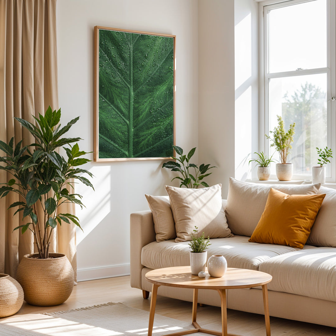 Plante print | Stilfuld plakat med botaniske motiver | Plakat med grønne planter, botanisk kunst og naturplanter, ideel til at tilføje et organisk og livligt præg til dit hjem.