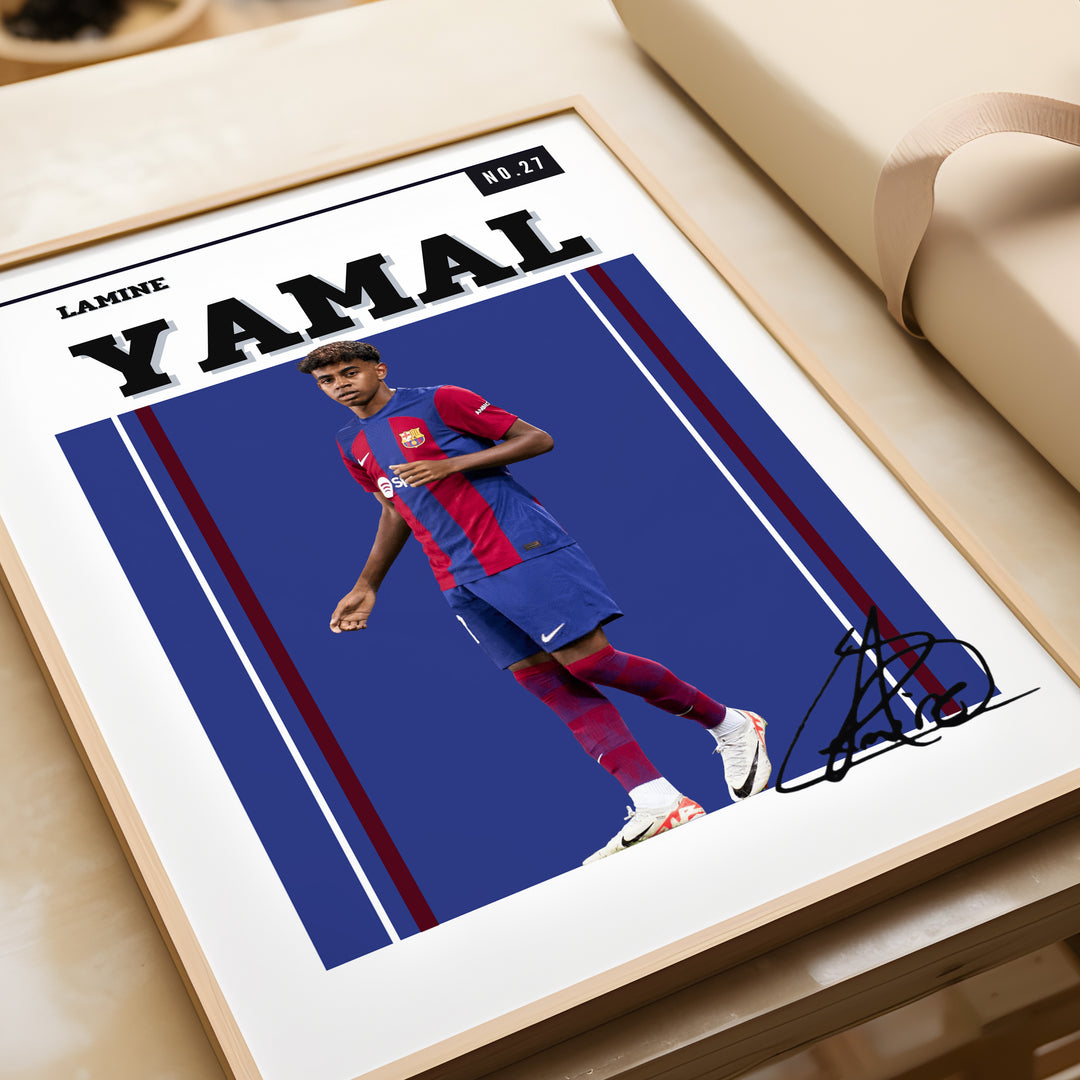 Fodbold plakat | Fodbold plakater | Lamine Yamal Fodbold Plakat | Inspirerende for Fremtidens Fans | Plakaty.dk