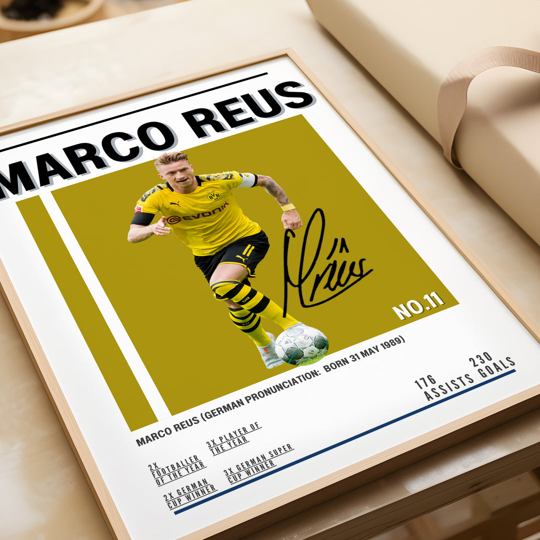 Fodbold plakat | Fodbold plakater | Marco Reus Fodbold Plakat | Perfekt til Passionerede Fans | Plakaty.dk