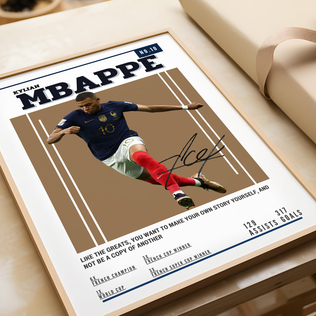 Fodbold plakat | Fodbold plakater | Kylian Mbappé Fodbold Plakat | Til Eksklusive Fans | Plakaty.dk