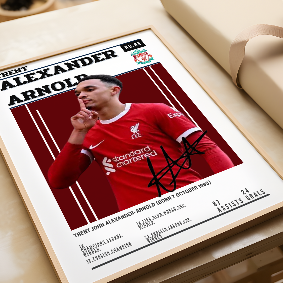 Fodbold plakat | Fodbold plakater | Trent Alexander-Arnold Fodbold Spiller Plakat | Ideel til Passionerede Fans | Plakaty.dk