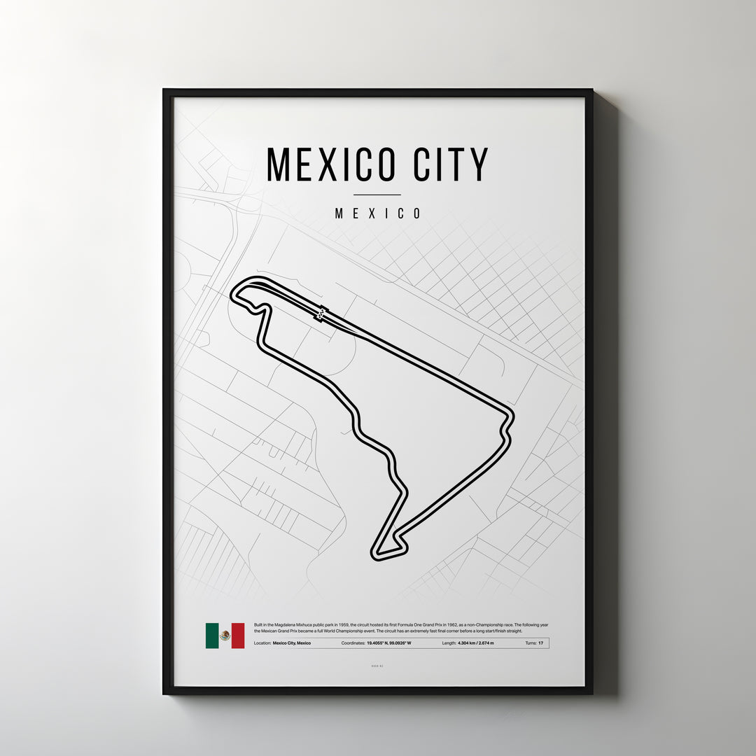 Mexico Formula 1 Plakat | Aztec Asphalt i Mexico City