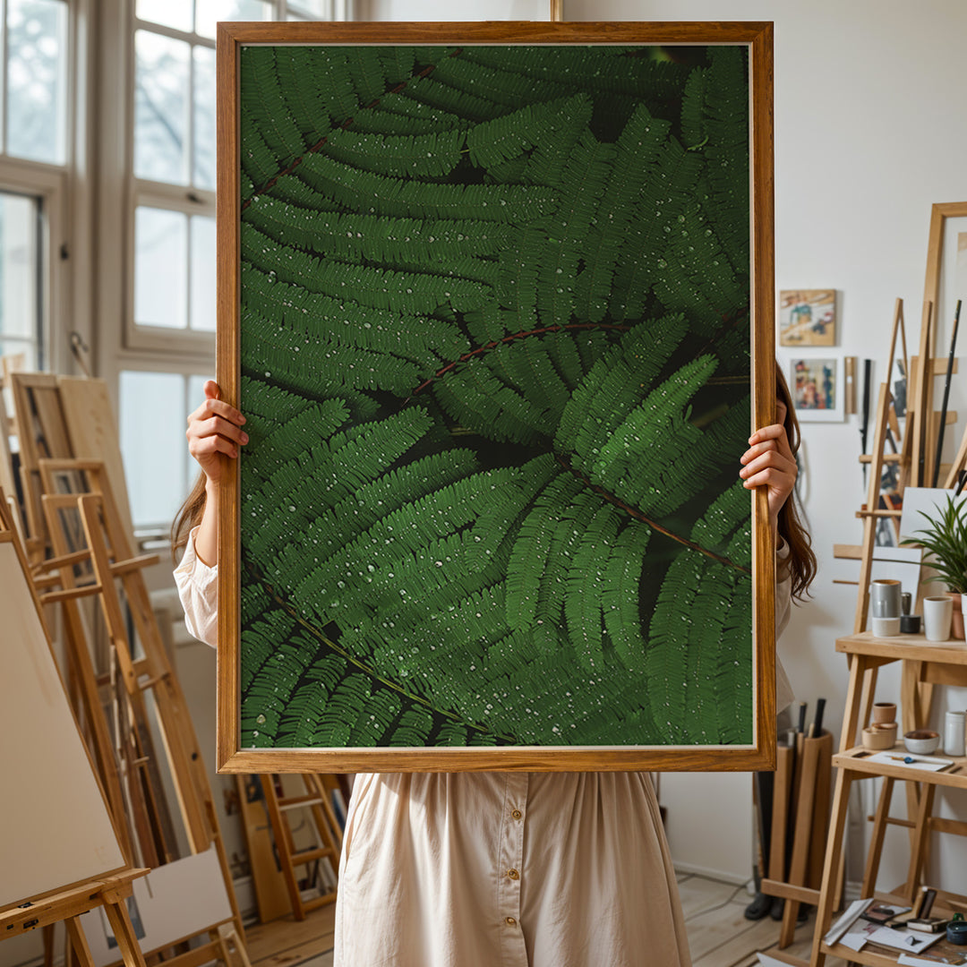 Plante print | Elegant plakat med detaljerede illustrationer | Plakat med grønne planter, botanisk kunst og naturplanter, ideel til at tilføje et organisk og livligt præg til dit hjem.