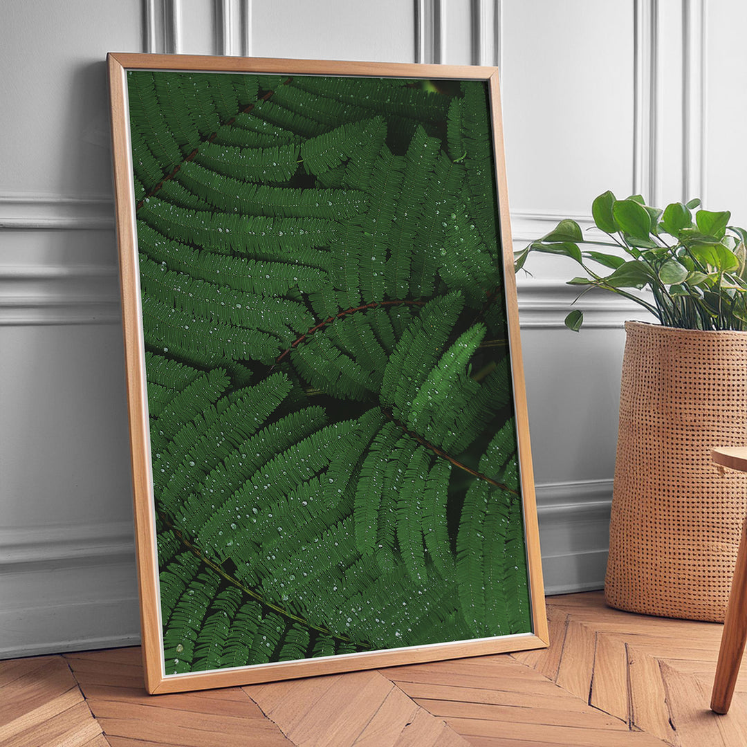 Plante print | Elegant plakat med detaljerede illustrationer | Plakat med grønne planter, botanisk kunst og naturplanter, ideel til at tilføje et organisk og livligt præg til dit hjem.