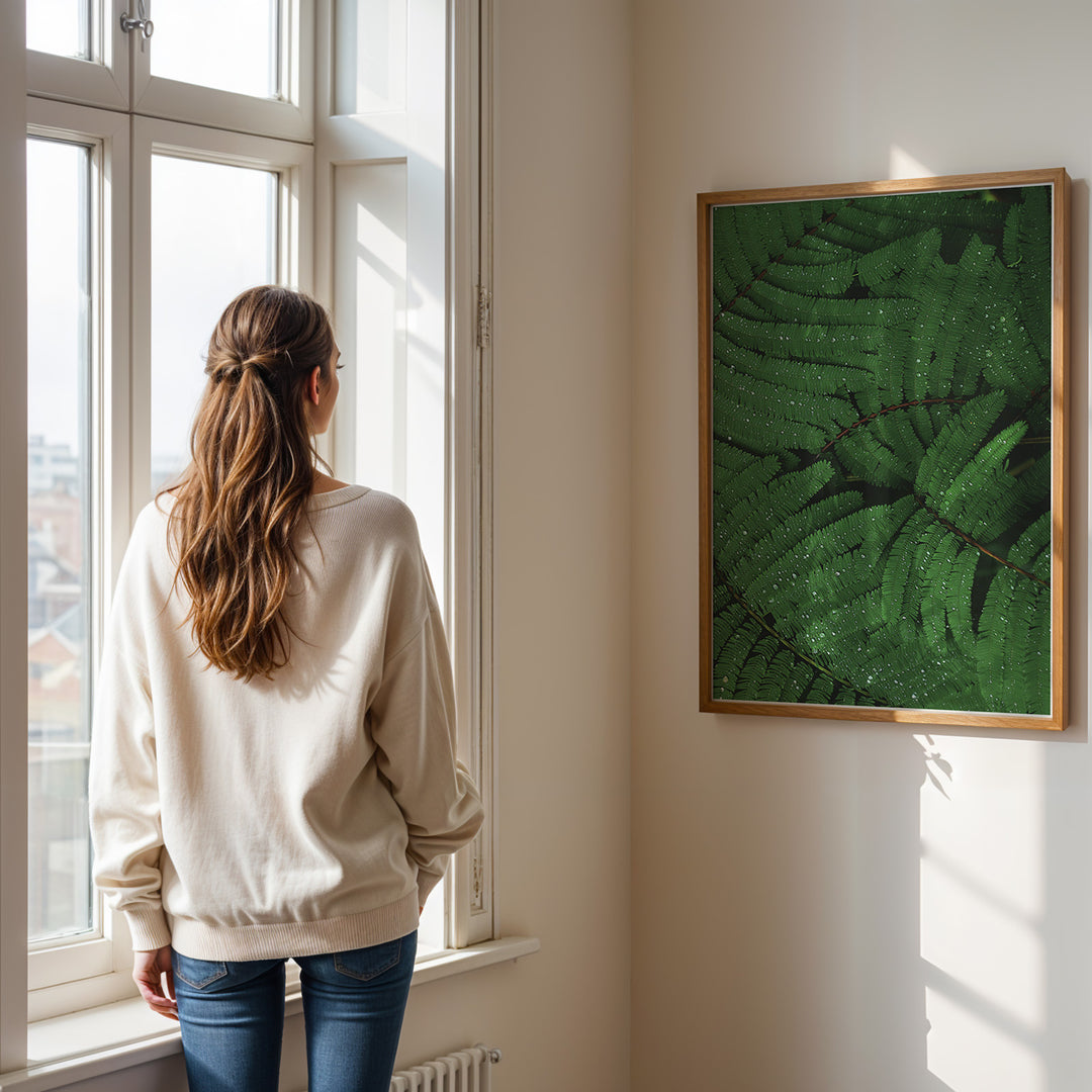 Plante print | Elegant plakat med detaljerede illustrationer | Plakat med grønne planter, botanisk kunst og naturplanter, ideel til at tilføje et organisk og livligt præg til dit hjem.