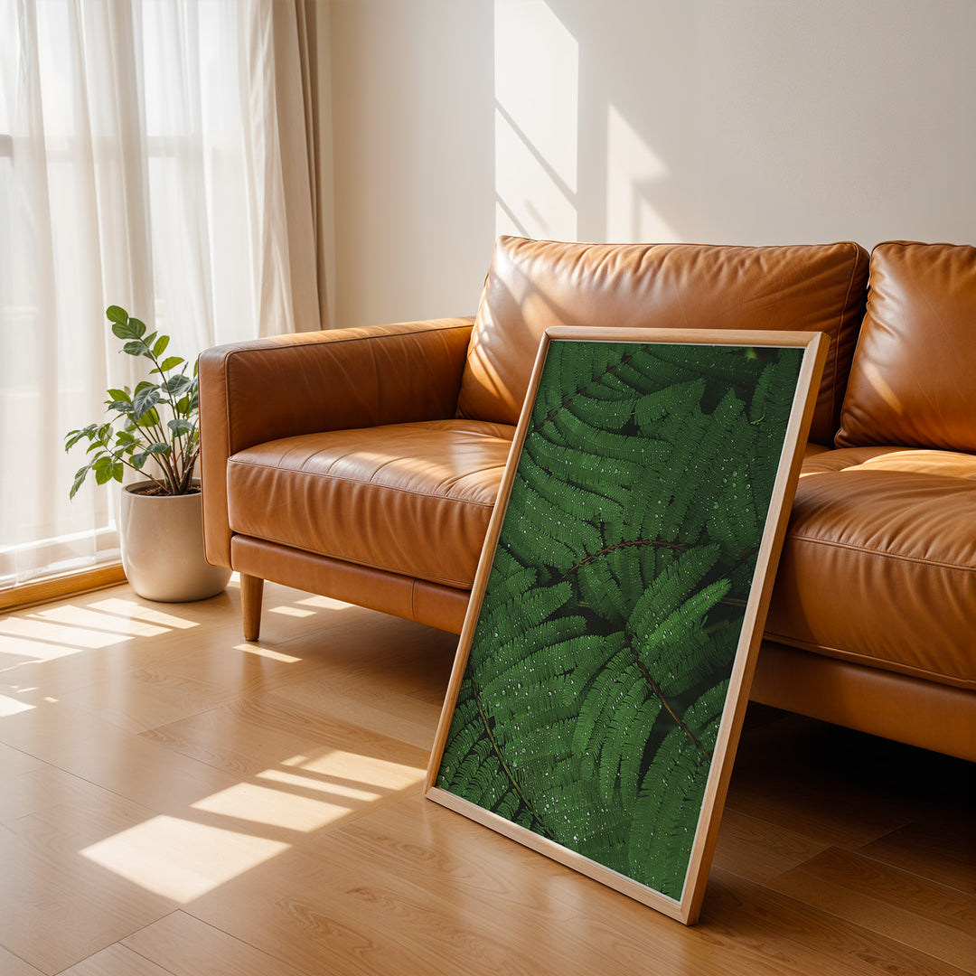 Plante print | Elegant plakat med detaljerede illustrationer | Plakat med grønne planter, botanisk kunst og naturplanter, ideel til at tilføje et organisk og livligt præg til dit hjem.