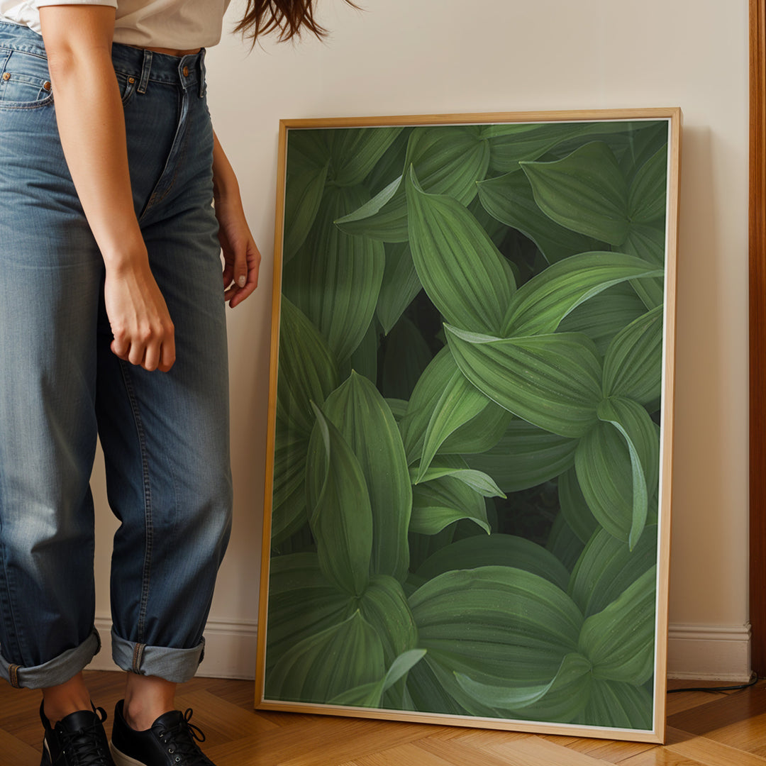 Plante print | Tidløs plakat med inspirerende motiver | Plakat med grønne planter, botanisk kunst og naturplanter, ideel til at tilføje et organisk og livligt præg til dit hjem.